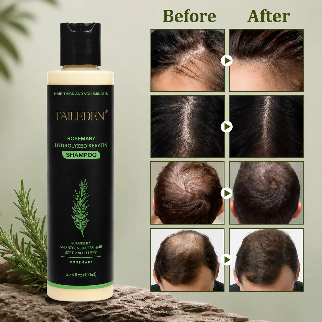 🔥LAST DAY 50% OFF - 🌿TAILEDEN® Organic Rosemary Hair Growth Shampoo