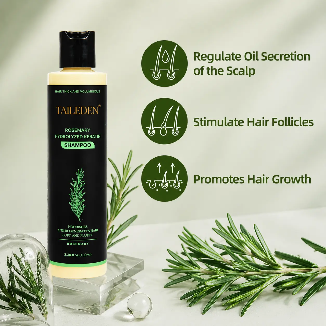 🔥LAST DAY 50% OFF - 🌿TAILEDEN® Organic Rosemary Hair Growth Shampoo