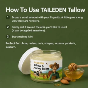 TAILEDEN™ Tallow & Honey Deep Moisture Balm – Nourish, Repair & Lock In Lasting Hydration