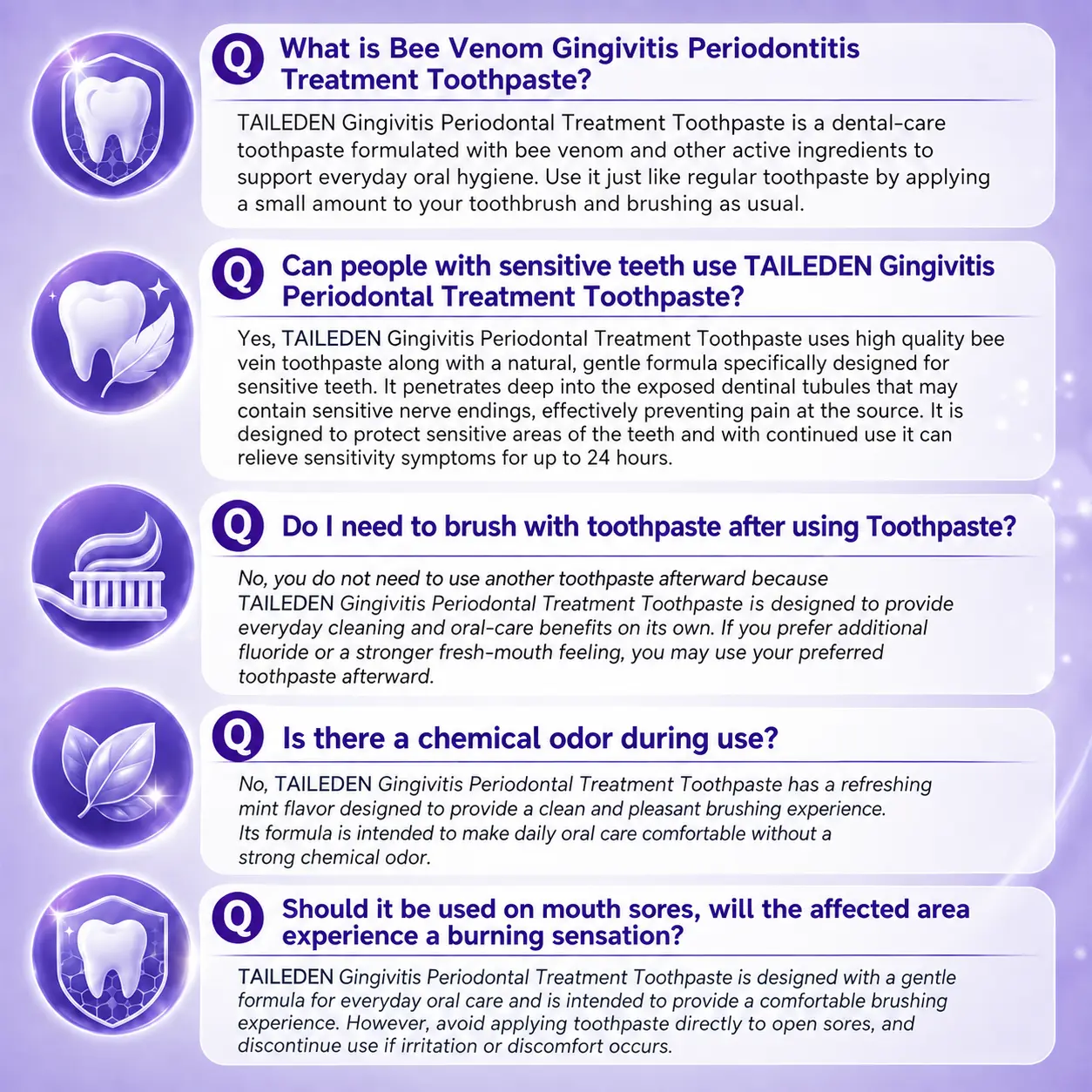 TAILEDEN® Gingivitis Periodontal Treatment Toothpaste