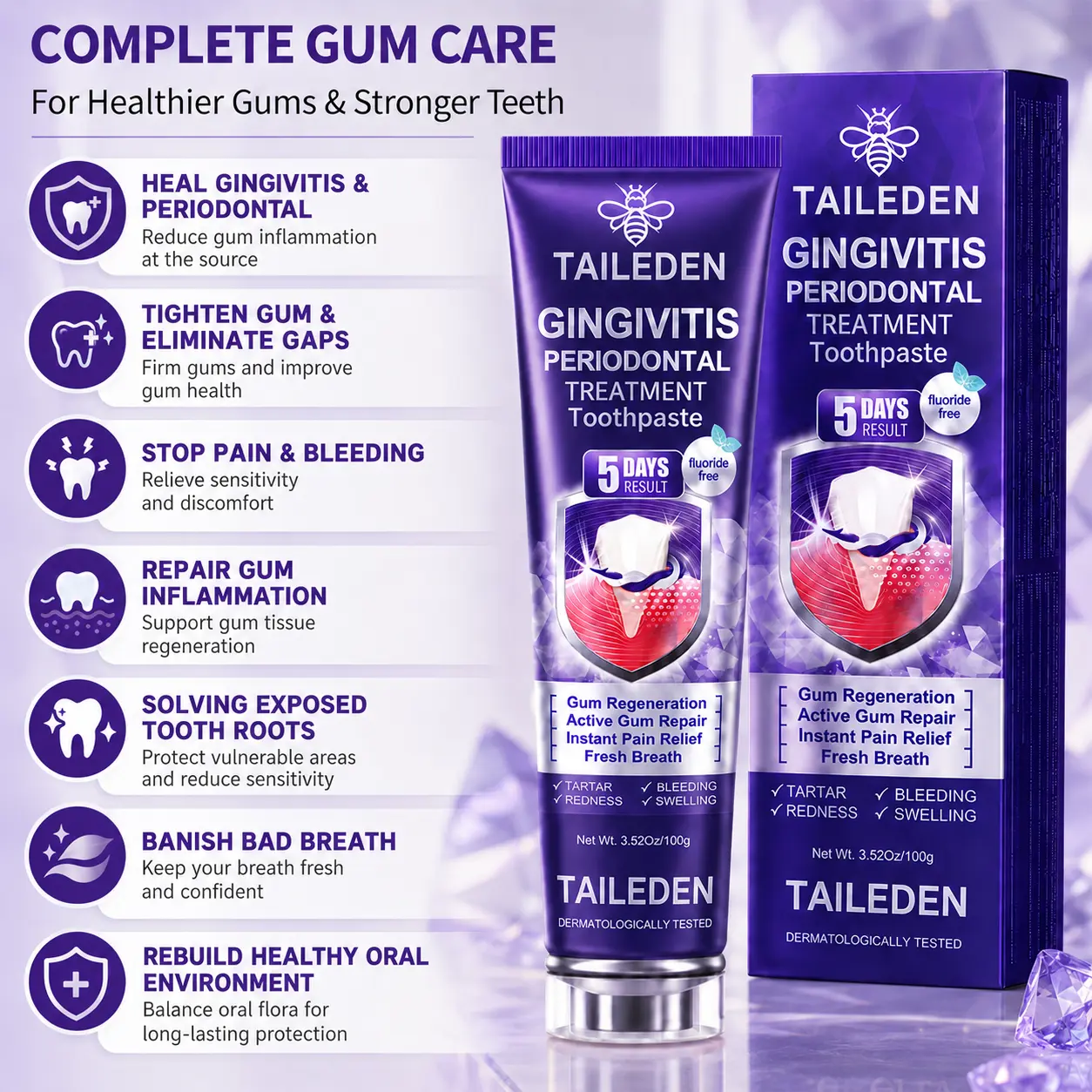 TAILEDEN® Gingivitis Periodontal Treatment Toothpaste